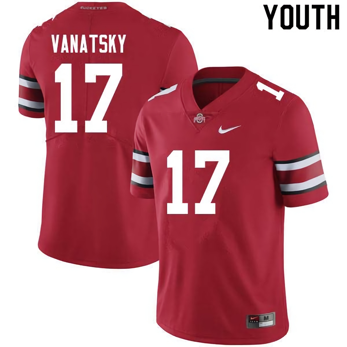 Danny Vanatsky Ohio State Buckeyes Youth NCAA #17 Nike Scarlet College Stitched Football Jersey ZJI0256BE